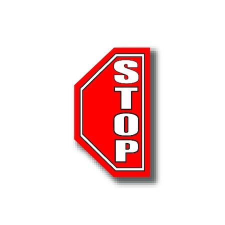 Ergomat 14in x 24in HALF SIGNS - Stop Right DSV-SIGN 336 #0602RIGHT -UEN